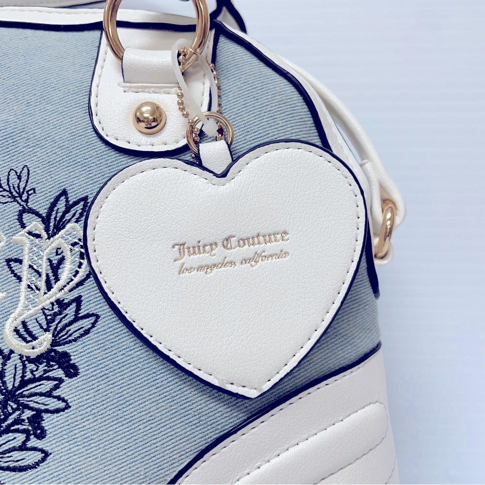 NWT Juicy Couture Denim Heritage Satchel - Picture 3 of 10